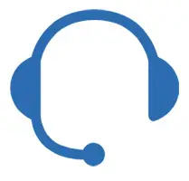 24/7 customer support service icon for industrial door after-sales and technical assistance.